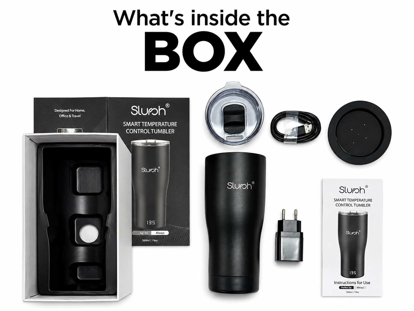 Everything inside the Smart Temperature Control Tumbler box