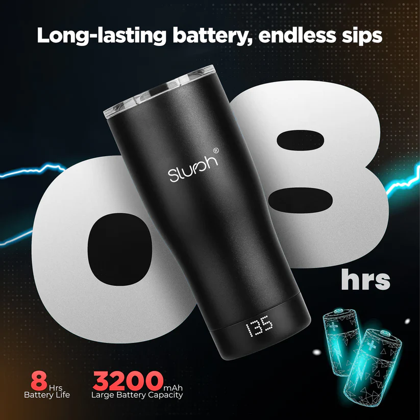 Smart Temperature Control Tumbler battery life