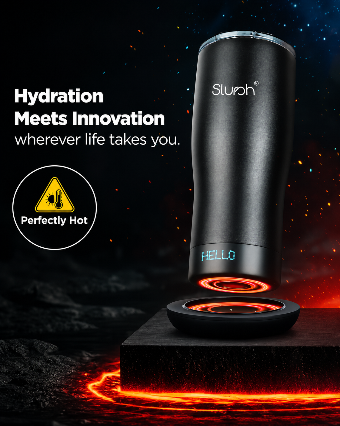 Smart Temperature Control Tumbler with charging base